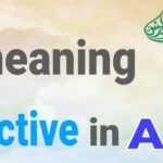 The meaning of adjective in Arabic
